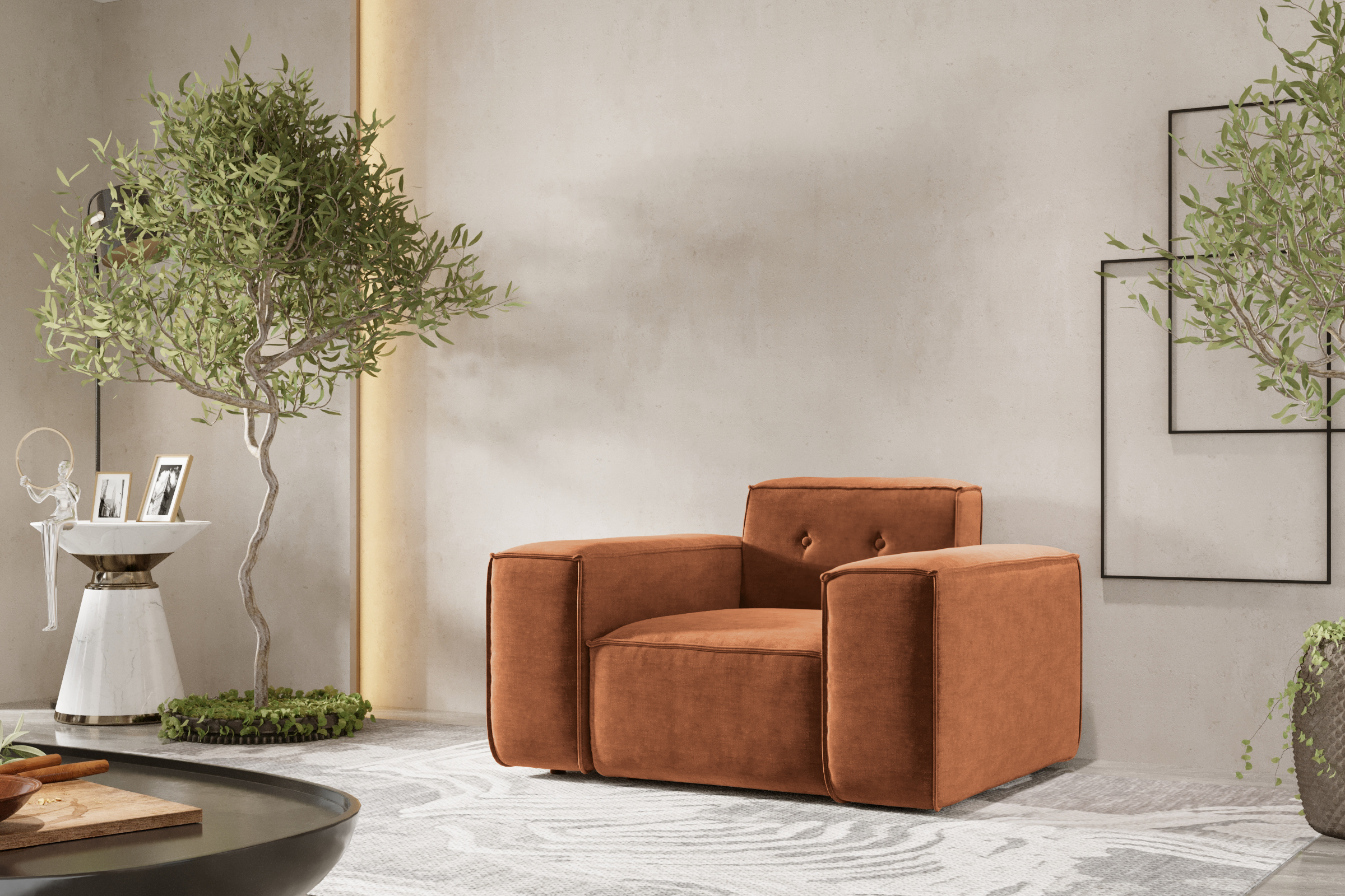 Sessel LUGA Rostfarbe